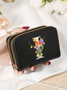 Burgundy Bag Charry Red Bag Wine Red Bag Large Capacity Multi Double Zipper Card Holder Wallet Business Card Holder Credit Card Holder Women For Women Wallet Mini Wallet Purse Wallet Card Wallet - Burgundy - View 82