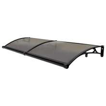 Futchoy 200*60 cm Sonnensegel Windschutz Haustür Bogen Regenschuppen Wichtiger Schutz - Braun - Übersicht 4