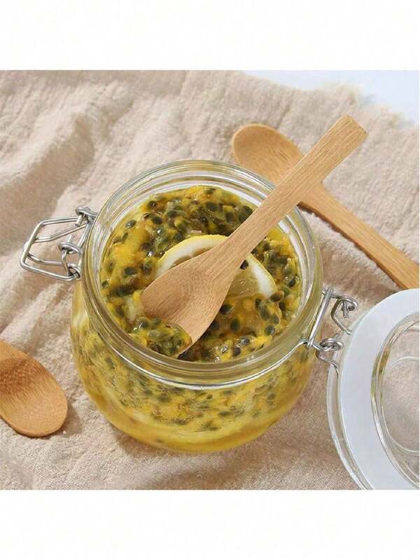 Holzlöffel mit langem Griff, Suppenlöffel zum Essen, Suppe trinken, Holzbesteck für den Hausgebrauch, Honiglöffel, kleiner Honigrührstab, Löffel mit langem Griff, kleiner Bambuspatel für Marmelade, Dessert, Kaffeestäbchen