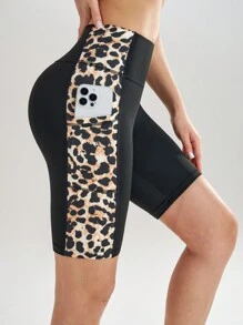 1pc Women Sports Yoga Shorts With Pockets, Suitable For Outdoor, Running, Fitness, Yoga