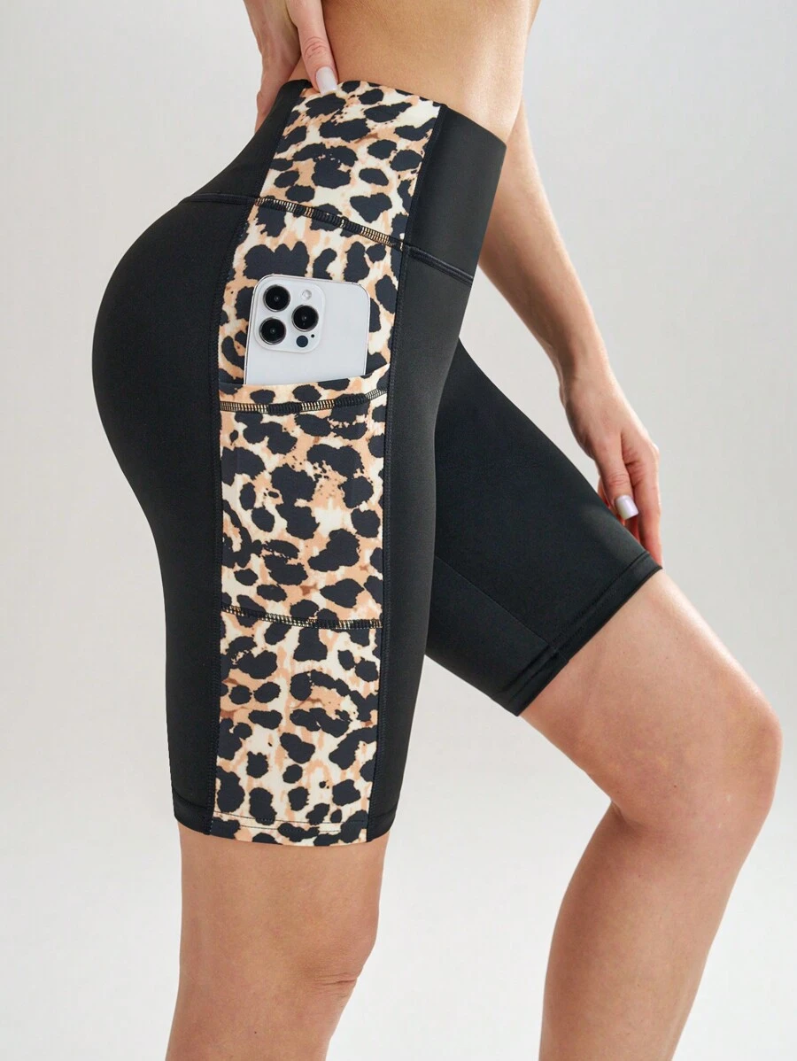 1pc Women Sports Yoga Shorts With Pockets, Suitable For Outdoor, Running, Fitness, Yoga