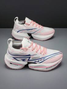 Plus Size Unisex Vibrant Color Personalized Sports & Casual Shoes, Professional Running Sneakers, Outdoor Shoes - Pink - View 5
