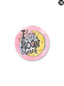 CIF BUY 1pc 8x8inch Aluminum Metal Sign, Can Be Used To Decorate Your Couple Space. Love You To The Moon And Back Wreath Sign, Valentine's Day Wreath Sign, Metal Wreath Sign, Round Wreath Sign - Multicolor - View 5