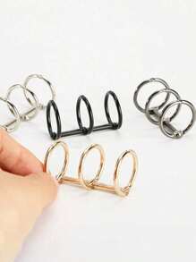 2 piezas de anillos para encuadernación de libros, anillos sueltos para hojas sueltas, anillos abiertos para calendario, diario, colores surtidos, anillos de hojas sueltas de fácil apertura y cierre, accesorios de calendario