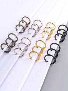 2 piezas de anillos para encuadernación de libros, anillos sueltos para hojas sueltas, anillos abiertos para calendario, diario, colores surtidos, anillos de hojas sueltas de fácil apertura y cierre, accesorios de calendario