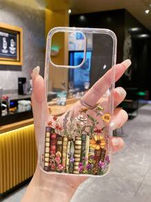 Ốp lưng điện thoại trong suốt in họa tiết hoa, kiểu dáng thanh lịch và tươi mới, thích hợp làm quà tặng cho bạn bè, người yêu hoặc chính bạn, tương thích với ốp lưng và Galaxy, ốp lưng điện thoại, ốp lưng 17 Pro Max, vỏ bảo vệ, ốp lưng điện thoại dễ thương, vỏ bảo vệ Galaxy - Nhiều màu - Xem 3
