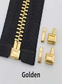 20pcs Premium Metal Zipper Sliders In Golden, Silvery, Bronze & Black - Smooth For DIY Clothing And Luggage Repair