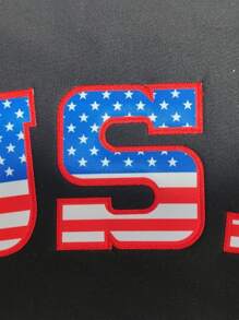 可定制姓名和号码男士休闲美国黑色连帽运动衫刺绣户外运动连帽衫运动上衣定制 S-XXL