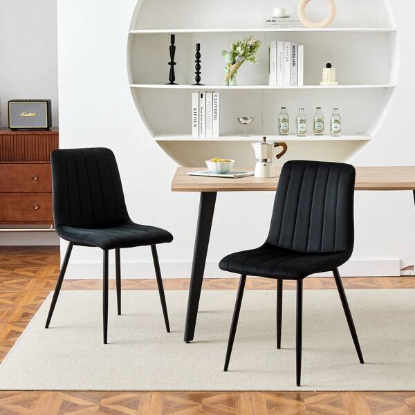 TUKAILAi TUKAILAI Esszimmerstühle 2er Set, Küchenstuhl aus Samt mit gepolstertem Sitz, Polsterstuhl mit Metallbeinen, esszimmerstuhl mit Rückenlehne, stühle esszimmer,Dining Chair modern