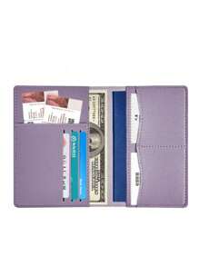 1PC Travel Passport Holder With Credit Card Slot, PU Wallet For Women Men,Boho Vibes - Multicolor - View 2