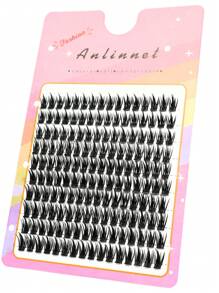 160簇假睫毛黑色自然漫画睫毛动漫睫毛大容量睫毛延长亚洲风格化妆条睫毛，睫毛，睫毛，假睫毛 - 黑色 - 查看 6