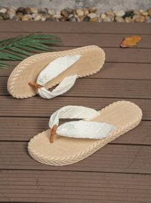 Women's Fashion Elegant Classic Anti-Slip Outdoor Beach Flip Flops, Summer - White - View 6