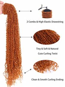 1 PC Synthetic Drawstring Ponytail Extension Curling Twist Braid Dread Locs Ponytail Hair Extensions For Women Daily Use(1B/4/145T/99J/613)