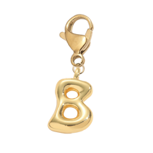 可爱字母泡泡项链吊坠，包包吊坠 - 幸运水晶吊坠，字母 A-Z，闪亮合金包包背包吊坠 - 生日和特殊场合的完美礼物，钥匙扣戒指包包背包吊坠汽车吊坠，送给女性和女孩的礼物，钱包和手提包配件 - 金色 - 查看 23