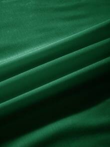 牛奶丝休闲常规T恤，简约时尚日常穿着 - 綠色 - 查看 4