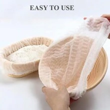 50 件一次性发酵袋、带盖不粘发酵篮内衬、弹性碗和发酵面包用的酵母发酵剂套装 - 彩色 - 查看 6