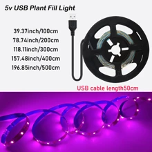 LED Pflanzenwachstums-Lichtstreifen, 1 Stück Vollspektrum LED Pflanzenwachstums-Lichtstreifen, per USB betrieben, für Gewächshaus, Garten, Zuhause, Balkon Aufzucht