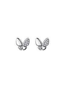 1 pereche de cercei tip fluture din argint S925 cu zirconiu cubic, accesorii elegante de bijuterii, potrivite pentru cadou de ziua de naștere/festival a unui prieten - Fluture - Vizualizare 5