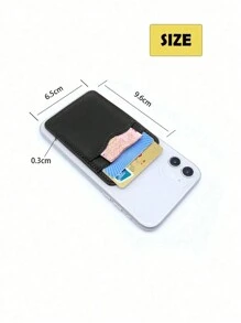 1pc Mobile Phone Back Stick Pocket Stick Wallet Flexible Credit Holder Bag Cover White Black Pink Brown Green Phone Case Christmas Gifts Gift Thanksgiving Vintage Mini Wallet Card Wallet Magsafe Wallet - Multicolor - View 4