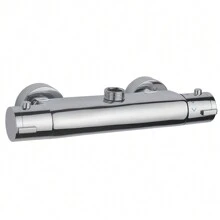 YUNRUX Shower Thermostat Shower Fitting Mixer Tap Shower Shower Thermostat Fitting Bathroom Thermostat Mixer Tap Shower Thermostat Fitting Shower Thermostat Chrome G3/4 - Silver - View 5