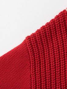 Balabala Suéter tejido para niño preadolescente, jersey de primavera con capas - rojo chino - Ver 9