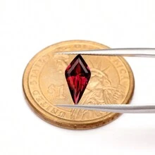 One 100% Lab Grown Ruby Rhombus Cut Gemstone For Charms Advanced Jewelry Making Materials DIY - Red - View 4