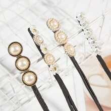 Set de pasadores de pelo con perlas falsas y cristales elegantes, kit DIY para hacer moños de pelo, accesorios versátiles para pasadores de pelo adecuados para trenzas, moños y todos los estilos de cabello, decoración del hogar y el baño