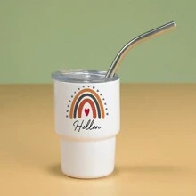 个性化定制名字迷你水瓶/饮料杯，情侣/情人节礼物，浓缩咖啡杯，时尚嘴唇、皇冠、心形设计，DIY