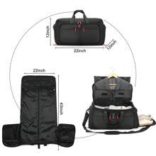 Seyfocnia Carry On Garment Bag Foldable Garment Bags For Travel, Duffle Garment Bag With Shoe Pouch 2 In 1 Hanging Suitcase Suit Bag Men Convertible Garment Bag For Weekend Sport   International Women's Day
