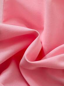 Girls' Fashionable Sweet Color Block Dress With Bow Collar, Suitable For Holiday Outing And Home Wear, Summer - Pink - View 6