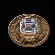 1 pieza de piedra suelta de moissanita blanca de color D, corte esmeralda, VVS1, con certificado GRA para bricolaje - Blanco - Ver 4