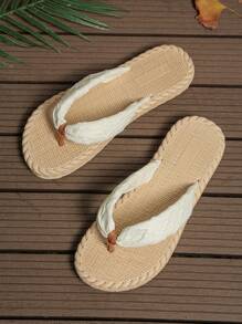 Women's Fashion Elegant Classic Anti-Slip Outdoor Beach Flip Flops, Summer - White - View 5