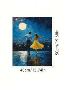 Dance DIY Digital Painting: Illuminate Creative Living, Depict A Colorful World. DIY Digital Painting, Embark On Your Art Journey. It Is The Perfect Blend Of Creativity And Fun, An Ideal Choice For Interactive, Couples Sharing, And Personal Relaxation. - Navy Blue - View 3