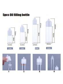 5件套長陶器diy擠泥繪畫瓶隨機顏色擠壓顏料瓶顏料包裝瓶 - 彩色 - 查看 8