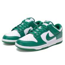 Nike Zapatillas casuales de hombre de suela plana de unicolor con parches y cordones, de diseño simple - blanco/verde malaquita - Ver 3