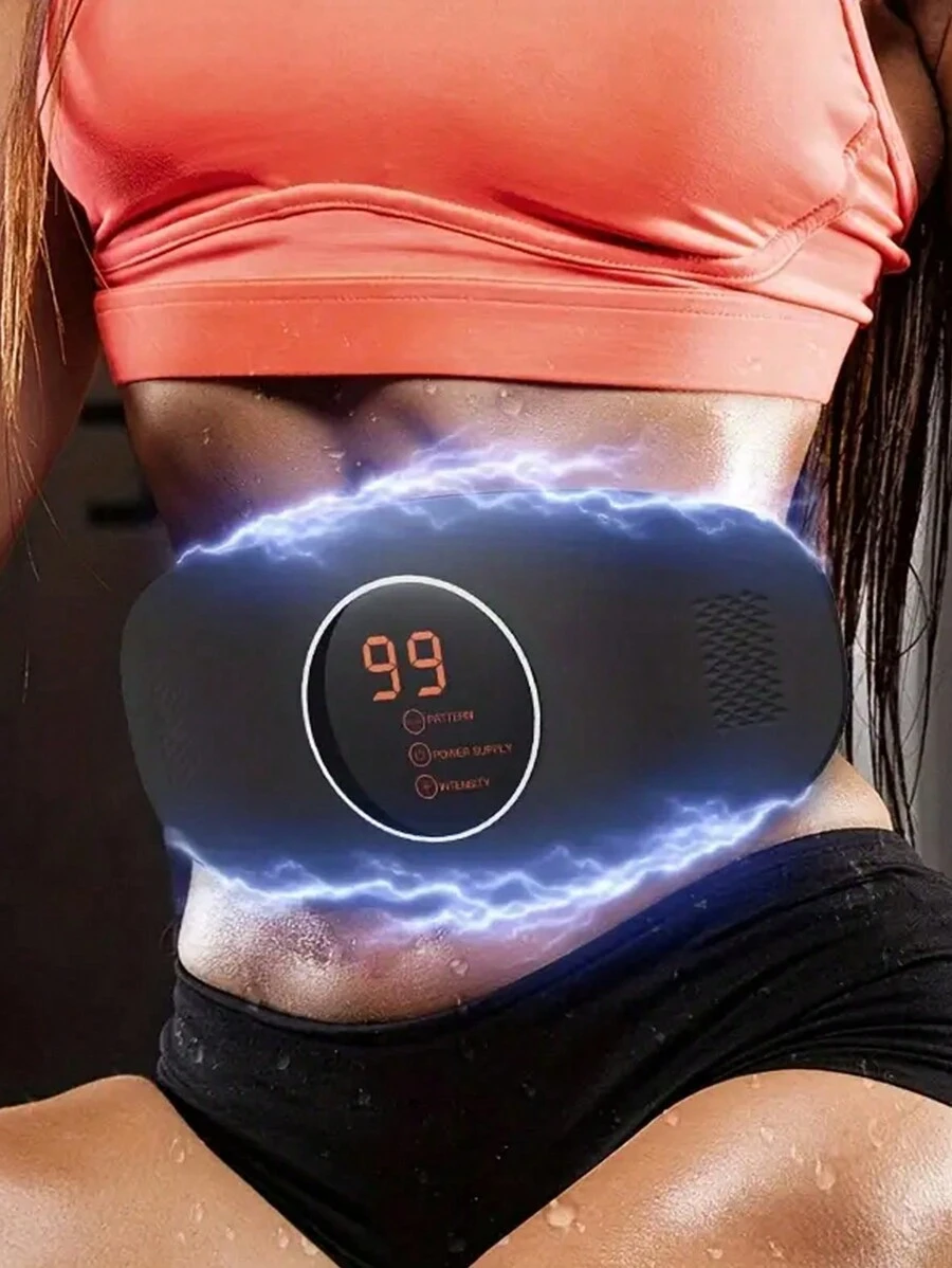 Rechargeable Waist Massager With Vibration - Includes Elastic Belt, USB Charging