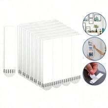 12 piezas de tiras adhesivas sin perforaciones, cintas autoadhesivas de doble cara para fijar marcos de fotos, carteles y decoración en la pared, cinta adhesiva autoadhesiva sin dejar rastro para marcos