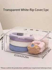 1pc Hair Accessory Storage Box, Little Girl Headband And Rubber Band Accessory Box, Hair Clip, Hairpin, Headwear, Large Capacity Jewelry Box, Flip Top Desktop Storage Box, Multifunctional Storage Box For Miscellaneous Items, Stationery, Cosmetics