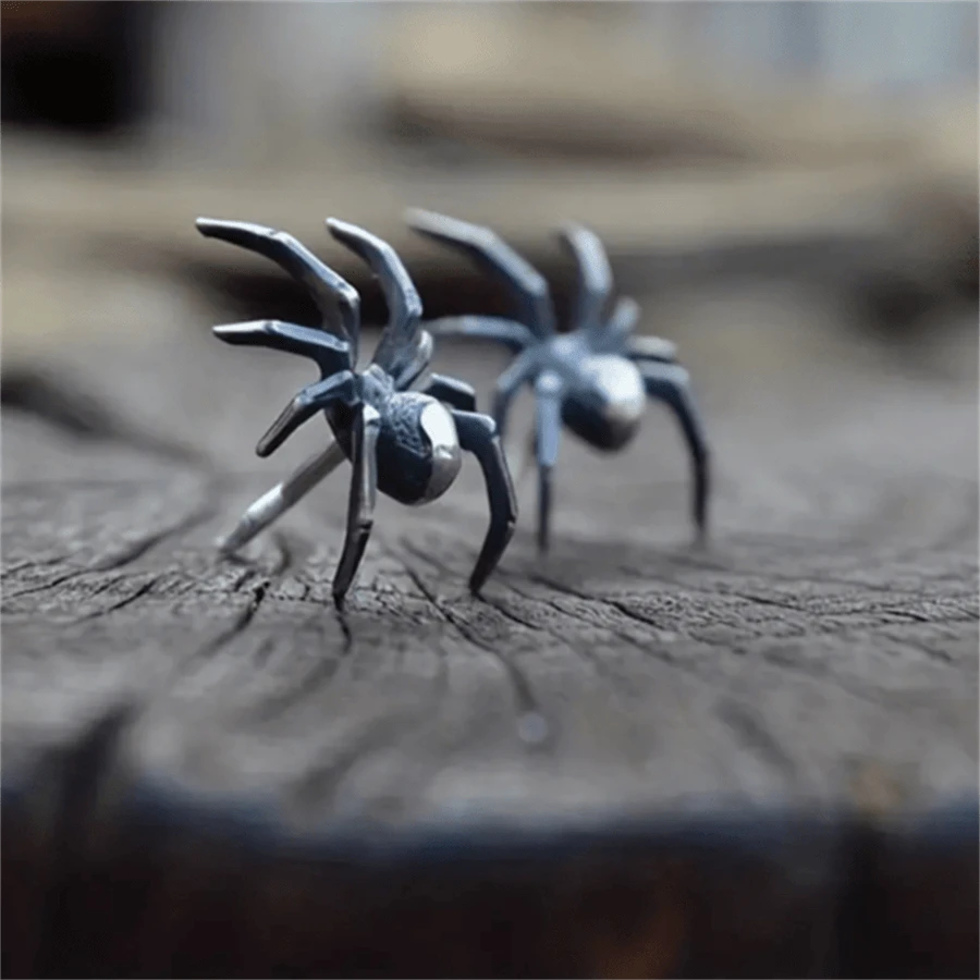 1 Paar Retro Kreative Spinnen Ohrstecker, Mode Punk Schmuck Party Accessoire Geschenk für Frauen