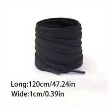 1 双男女通用扁平鞋带，经典纯色鞋带，适合运动鞋、休闲鞋 - 複色 - 查看 5