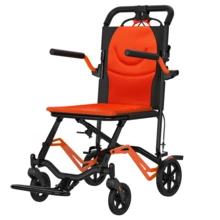 ShiningLove Super Lightweight Transport Wheelchair With Safety Lock,220 Lbs Capacity,Portable Folding Chair For Travel And Going Out - Black - View 3
