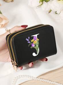 Burgundy Bag Charry Red Bag Wine Red Bag Large Capacity Multi Double Zipper Card Holder Wallet Business Card Holder Credit Card Holder Women For Women Wallet Mini Wallet Purse Wallet Card Wallet - Burgundy - View 15