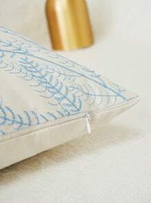 1pc, Ocean Animal Embroidery Throw Pillow Case, Machine Washable, Invisible Zipper, Multi-Size Multi-Room Family Decoration Universal, No Pillow Core Pillows Bedding Bed Room Decor Home Decor Bedroom Decor Cushion Covers Cushion Cover Cushions Pillow Cases