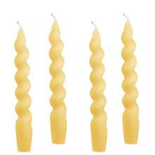 2 盒，4 件/套螺旋扭曲蜡烛，多色可选（白色、黑色、红色、黄色、棕色、橙色、紫色、粉色、浅蓝色），8 小时燃烧时间无滴香薰螺旋柱蜡烛适用于晚宴、婚礼、餐桌摆饰、家居装饰、可爱蜡烛礼物