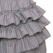 Womens Lolita Bloomers Ruffles Pumpkin Pants Bottom Shorts Lace Trim Layered High Waist Shorts Pettipants - Grey - View 3