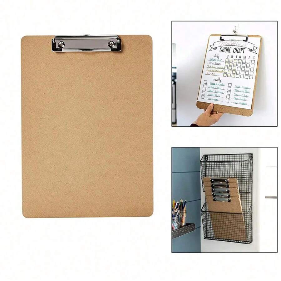 5PCS Quality Hanging A4 File Clipboard Folder With Clip Hole For Office School Warehouse - Wood - View 1