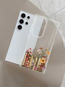 Ốp lưng điện thoại trong suốt in họa tiết hoa, kiểu dáng thanh lịch và tươi mới, thích hợp làm quà tặng cho bạn bè, người yêu hoặc chính bạn, tương thích với ốp lưng và Galaxy, ốp lưng điện thoại, ốp lưng 17 Pro Max, vỏ bảo vệ, ốp lưng điện thoại dễ thương, vỏ bảo vệ Galaxy - Nhiều màu - Xem 5