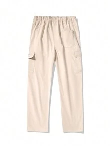 Men's Casual Cargo Pants, New Loose Wide Leg Trousers, Fashionable Straight Fit Full Length Pants, Versatile For Spring And Autumn