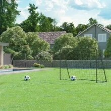 SONGMICS Quick Set Up Football Goal For Garden, Park, Beach, Iron Tubes And Polyethylene Net - Black - View 2