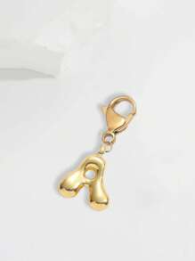 可爱字母泡泡项链吊坠，包包吊坠 - 幸运水晶吊坠，字母 A-Z，闪亮合金包包背包吊坠 - 生日和特殊场合的完美礼物，钥匙扣戒指包包背包吊坠汽车吊坠，送给女性和女孩的礼物，钱包和手提包配件 - 金色 - 查看 4